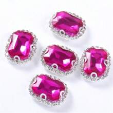 20 Peças Retangulares e Octagonais de Cristais de Vidro, 10x14mm Alta Transparência Arco-Íris Reflexivo Feito à Mão DIY Joias, Adequado para Vestido de Noiva, Sapatos, Bolsas, Decorações Brilhantes de Uso Múltiplo, Artesanato, Roupas, Carros, Feriados, Festas, Presentes
