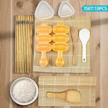 13件套寿司制作套装 - 可重复使用且易于清洁，便携式烹饪工具和配件 - 饭团模具套装，手工寿司制作工具套装，适用于家庭厨房和日式食品店 - 壽司工具套裝 - 查看 7