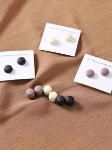 12pcs Magnetic Scarf Clips, Multi-Functional Magnetic Scarf Buttons Colorful Brooch Pins Magnetic Scarf Clips For Women Clothing Scarves, 3 Colors (No Card Paper) For Dress - Multicolor - View 7