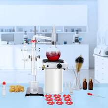 Essential Oil Distillation Kit, 500ml Distillation Apparatus, 3.3 Boro Lab Glassware Distillation Kit With 1000W Heating Plate And 24, 40 Joint, 33 Pcs Set - View 9