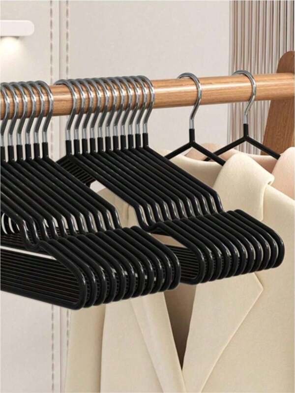 1/5/10/20/40/60 zwarte hangers voor thuisgebruik, antislip en niet-markerende hangers voor drogen, dompelen en vormen, kledinghangers in volwassen stijl