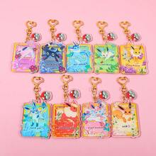 Llavero acrílico de Pokémon Eevee - Encantador accesorio de dibujos animados, encuentra rápidamente tus llaves, accesorio de anime, fácil de llevar, no se caerá fácilmente. ¡Di adiós al desorden de llaves! Accesorio para coche, colgante para bolso, escuela - SS0357 - Ver 3