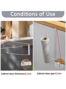 1 件厨房纸巾架，厨房储物架，无需钻孔厨房纸巾卷架，壁挂式厨房纸巾架，适用于厨房、浴室、橱柜