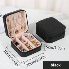 1 pezzo Scatola portaoggetti gioielli, organizer gioielli, scatola portaoggetti da viaggio, scatola per il trucco, regalo per donne, scatola per collane anelli gioielli, scatola portatile per orecchini e gioielli, idea regalo per l'inizio della scuola