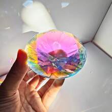 Sonnenlicht-Sammelkollektor, prismatischer Sonnenfänger-Spiegel, Diamantornament, dekorativer künstlicher Edelstein, funkelndes Nail Art, Fotografie-Requisite, Kristallspielzeug, kreative Kristallglas-Briefbeschwerer, Kalligraphie- und Malerei-Büro-Dekorationsornament, einfacher kristalliner halbkugelförmiger Briefbeschwerer, Geschenkset Kristalldiamant, originale farbsimulierte bunter Edelstein-Glas, nicht verblassend, Geburtstagsgeschenk, 1 Stück