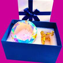Sonnenlicht-Sammelkollektor, prismatischer Sonnenfänger-Spiegel, Diamantornament, dekorativer künstlicher Edelstein, funkelndes Nail Art, Fotografie-Requisite, Kristallspielzeug, kreative Kristallglas-Briefbeschwerer, Kalligraphie- und Malerei-Büro-Dekorationsornament, einfacher kristalliner halbkugelförmiger Briefbeschwerer, Geschenkset Kristalldiamant, originale farbsimulierte bunter Edelstein-Glas, nicht verblassend, Geburtstagsgeschenk, 1 Stück