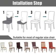 Elastic Cover For Dining Room Chair LICRA Jacquard Thick Cover For Dining Room Non-Slip Cover For Kitchen Chair