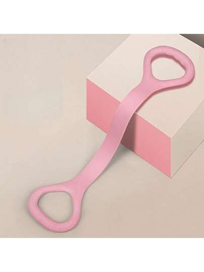 "8-Shaped Posture Corrector For Women - Back Stretching Belt For Shoulder Slimming & Yoga| Silicone Elastic Resistance Band For Home Workouts"