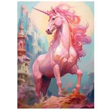 1 Pc Optional Frame Posters Wall Arts Rainbow Unicorn Painting Canvas Poster Magic Creature Wall Art Pictures For Living Room Bedroom Playroom Modern Home Decor Gift