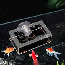 1pc Aquarium Fish Tank Feeder, Transparent Suspended Fixed Fish Feeder, Prevent Food Scattering, Protect Water Quality, Suction Cup Feeding Ring, Suitable For Goldfish, Clownfish, Carp, Tropical Fish, And Other Fish, Aquarium Supplies