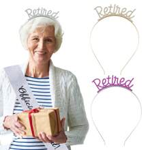 1 pezzo Nuovo fascia per capelli elegante con strass per pensionamento, accessorio per capelli per festa di pensionamento delle donne