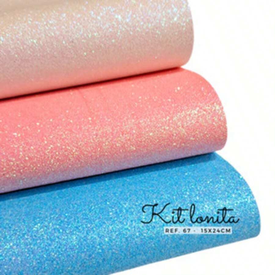 Canvas Kit With 3 Colors - 15 X 24 Cm Each Color (Approximately) - Kit Ref 67 - View 1