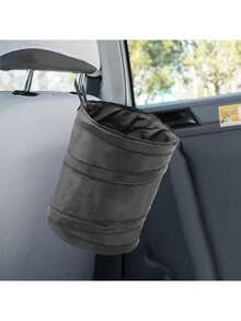 Car Trash Can With Lid, Mini Auto Dustbin Garbage Organizer, Automotive Garbage Container Bin For Vehicle, Home, Office - Black - View 3