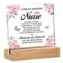 Nurse Appreciation Gifts For Women, Thank You Gifts For Nurse Retirement Leaving Retirement Clear Acrylic Sign For Home Office - Multicolor - View 7