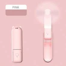 便携式迷你风扇，USB 充电，3 档可调速，可折叠手持式个人睫毛风扇，适合女孩女士，适合旅行、户外