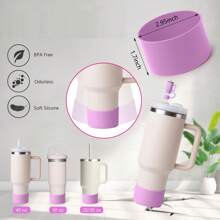 7 piezas de accesorios para la Copa : correa para asa de botella de agua, protector de silicona para taza, soporte para lápiz labial, dijes de llavero y dijes para asa, accesorios de tapa para funda de pajita, compatible con Cup de 40oz/30oz, artículos escolares