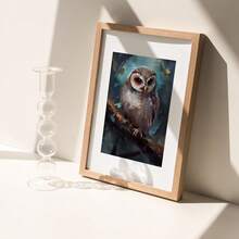 1 Pc Canvas Painting,Owl, Painting, Canvas, Wall Art, Colorful, Branch, Foliage,Wood Framed Painting (1) Thickness 2.5 Cm/ 1 Inch-Home Decoration For All Occasions,Ideal New Year, Valentine's Day,Thanksgiving,Easter,Christmas Gift,Room Decoration Aesthetic,Wall Decoration Art,Perfect Gift,Autumn And Winter Wall Decoration,Living Room Decoration, Bedroom Decoration, Kitchen Decoration, Entry Decoration, Bathroom Decoration, Direct Wall Painting, High Quality Wall Painting Poster,Modern Home Decoration Stretched And Framed Ready To Hang - Black - View 2