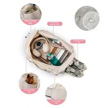 Large Capacity Travel Duffel Bag - Sports Gym Bag With Multi-Pocket Design, Women's Weekend Bag With Shoe Compartment, Travel Duffel Bag, Large Capacity Fitness Yoga Tote Bag, Waterproof Expandable Carry-On Bag, Stylish And Durable, Multi-Function And Practical, Easy To Carry, Suitable For Daily Use And Travel Essentials - Nhiều màu - Xem 9