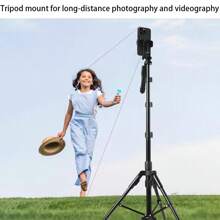 1800mm Photography Tripod, Handheld Gimbal Selfie Stick With Detachable Remote, 4/1 Screw Connector, Balanced Stable Shooting Triangular 360 Degree Panoramic Stabilizer