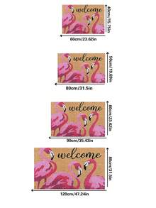 1 件粉色火烈鸟迎宾门垫,易于清洁的夏季热带鸟类入口垫,适用于入口、浴室、卧室家居装饰、小地毯、地毯、户外垫、花园垫、客厅地毯、门垫、小地毯、迎宾垫、地毯、地垫、户外门垫、厨房地毯、家居装饰、前门垫、区域小地毯、户外垫、家居装饰、区域地毯、花园地毯、可洗地毯 - 彩色 - 查看 6