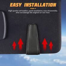 Sunglasses Holders For Car Sun Visor, Leather Eyeglasses Hanger Mounter, Magnetic Glasses Holder And Ticket Card Clip, Auto Interior Accessories Universal For SUV Pickup Truck - Green - View 5