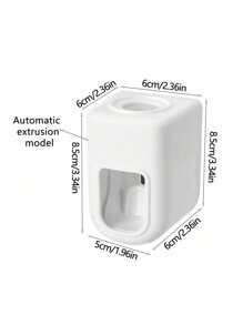 1pc Automatic Toothpaste Dispenser & Wall Mounted Toothbrush Holder, No Drilling Required, For Bathroom Or Toilet Home Bathroom Decor Summer Back To School