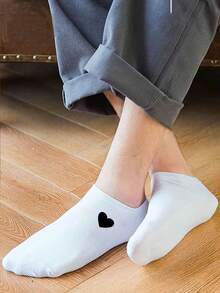 5 Paar Herren Socken, kurze Socken, unsichtbare Socken, mit doppelter Faden Rutschfestigkeit Design, weiße Socken, schwarze Socken, Low Cut Ped Socken, Knöchelsocken, feuchtigkeitsableitend, weich und atmungsaktiv, geeignet für Geschäft und Lässig, Zuhause und Sport, College-Stil, ganzjährig für den täglichen Gebrauch, zufällige Farben