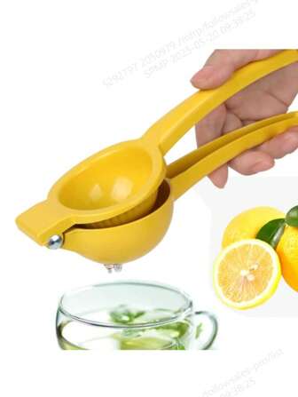 1pc High Quality Handheld Citrus Juicer, Lemon Juicer, Lime Juicer, Manual Citrus Squeezer,Premium Metal Lemon Juicer Manual Lemon Juicer Citrus Lemon Juicer Fruit Juicer Lime Juicer Metal Professional Manual Juicer Kitchen Tools Yellow Green.