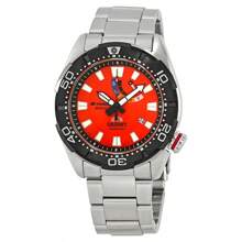 Orient Relógio Mecânico Masculino Orient SEL0A003M0 Mostrador Laranja, Material em Aço Inoxidável, Elegância Comercial, Adequado para Uso Diário