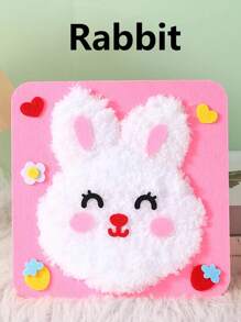 1 pieza Pintura de lana tejida a mano, material de bricolaje de animales de dibujos animados, calcomanías de juguetes, el mejor regalo de cumpleaños para niños y niñas, color de accesorio aleatorio, regalos de Navidad, regalos festivos