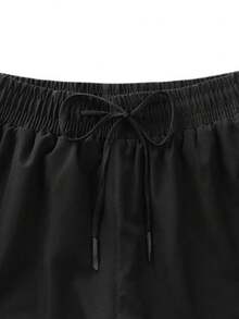 Set de 3 pantalones cortos deportivos de doble capa con forro, capa exterior suelta y capa interior ajustada, transpirables y de secado rápido, adecuados para correr, hacer ejercicio y uso casual en verano - Multicolor - Ver 6