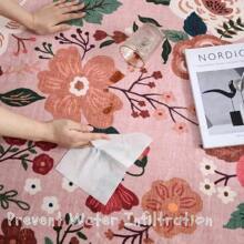25 Years New Large Area Rug, Personalized Colorful Floral Pattern, Modern Minimalist And Fresh Style, Made Of High-Density Knitted Fabric With Anti-Slip, Fade-Resistant, And Abrasion-Resistant Surface. The Bottom Features Anti-Slip Particles For Enhanced Friction.