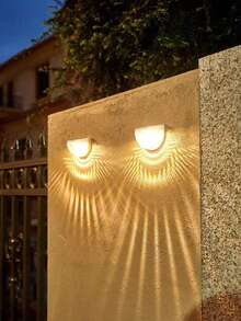 1/2/4/8 件装太阳能围栏灯、甲板灯、太阳能壁灯、太阳能壁挂式户外围栏灯、白色 LED 灯，适用于花园、家居、庭院、院子、车库、露营、万圣节、圣诞节派对装饰照明 - 彩色 - 查看 6