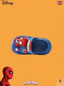 Disney Disney Children's Slippers Hero Mode Activated! Children's Non Slip Slippers; Urban Crawler: Wear Slippers Before Bedtime, Cartoon Spider Man Children's Hole Shoes, Summer Indoor Anti Slip Boys' Toe Cap Children's Slippers