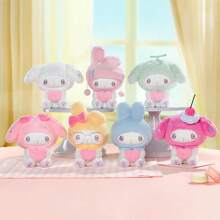 Miniso Sanrio Melody 50th Anniversary Candy Series Vinyl Plush Blind Box, Toffee Theme, Acrylic Listing, Various Accessories, Love Shape Hanging Buckle Can Hang Bags, Perfect Birthday Gift (1 PC, Random Delivery)