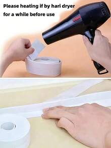 1 Roll PVC Waterproof Sealing Strip, Self-Adhesive Anti-Crack Caulk For Sink, Stove, Floor Corners, Bathroom, Toilet And Bathtub, Mold And Moisture Proof, Offers Neat Sealing Effect - White - View 4