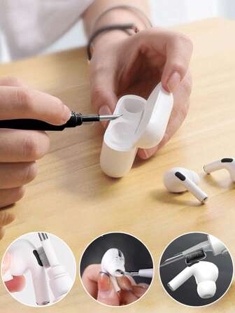 Headphone Cleaning Pen, 3-In-1 Multi-Purpose Cleaning Kit With Soft Brush For Wireless Headphones, Earphones, Charging Case Accessories, Computers, Keyboards