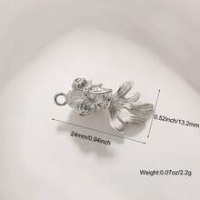 14k 镀金铜锦鲤柔性接头吊坠配件，适用于手链、耳环、项链、大/中/小尺寸 DIY 工艺品 - 魚 - 查看 11