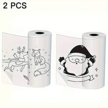 2/4/8 Rolos Etiquetas Adesivas Claras Autoadesivas de Papel Térmico Brilhante de 57mm Para Impressoras de Bolso/Miniatura, Ajuste Universal, Impressão de Alto Contraste