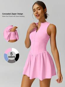 NcmRyu 1套女士高尔夫裙装短裤 - 粉色 - 查看 1