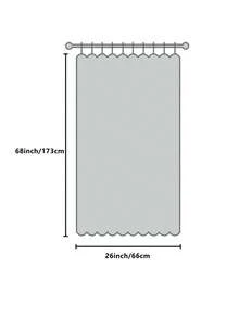 1 Pieza cortinas de puerta 100% opacas, cortinas de puerta francesa para privacidad, cortina de luz lateral de puerta delantera, cortina de amarre - Beis - Ver 5
