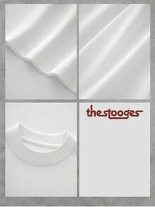 Stylish Men's The Stooges Band Graphic Print Tank Top, Perfect For Summer Concerts And Festivals, Ideal For Rock Music Fans As A Gift. - White - View 5
