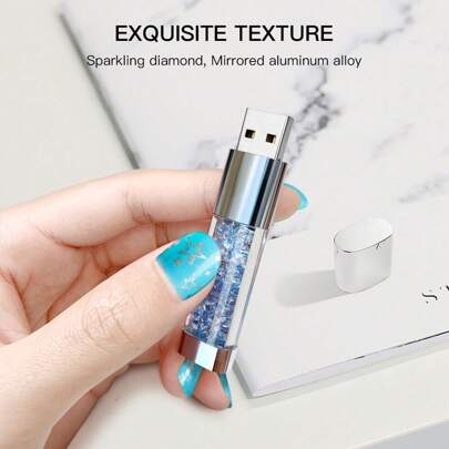 Chiavetta USB a forma di diamante alla moda, 128GB, impermeabile, pendrive da 64GB, memory stick, memoria per cellulare USB 128GB, cristallo, regalo USB