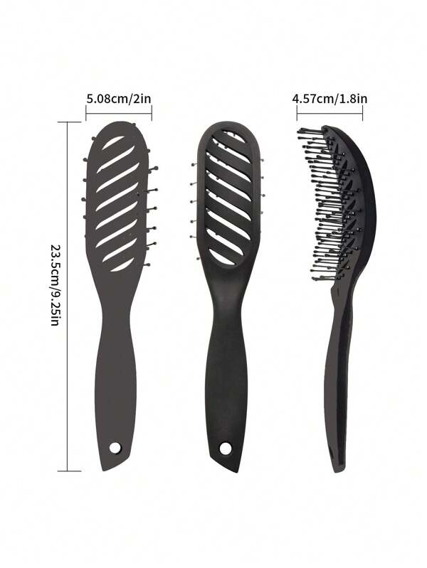 1 Small Curve Smooth Hair Nine Rows Wide Tooth Comb, Hairdressing Tools Oil Hair Styling Comb (Everyday Hair Grooming/Styling Scenarios)