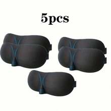 1/2/5 pièces Masque pour les yeux à design stéréoscopique, 100% occultation, ultra doux, masque de sommeil, sangle réglable, respirant et léger, convient pour le repos et les voyages - cadeaux de Noël et du Nouvel An pour la famille et les amis