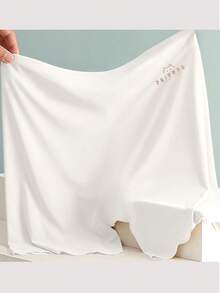 Women High Waist Shorts, Seamless Lightweight Solid Color Briefs, Anti-Chafing - White - View 8