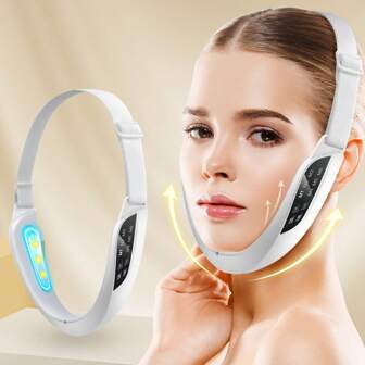 Hailicare Masajeador facial de 6 modos con 8 ajustes de EMS | Apagado automático de 15 minutos + diadema ajustable | 2 almohadillas de electrodo para todo tipo de pieles - Solución de cuidado diario asequible