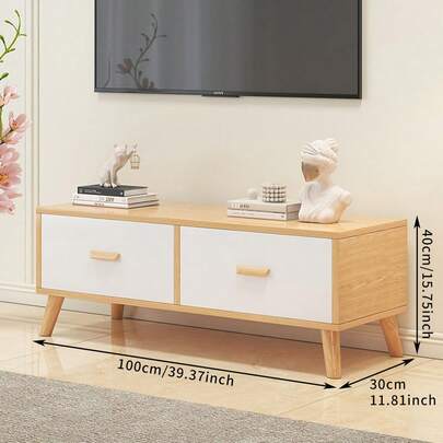 100cm Modern TV Unit Cabinet Storage TV Stand With 2 Cabinet Living Room