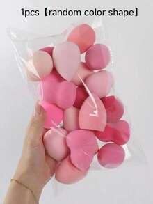 Large Size Dry & Wet Dual-Use Makeup Sponge Puff, Random Styles, Suitable For Makeup Application And Concealing, Convenient To Carry, Great For Christmas Gifts To Friends - Multicolor - View 10