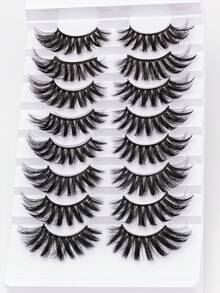 8 cặp lông mi chồn 25mm, lông mi giả 3D Drama, lông mi mềm mại thủ công, lông mi dài tự nhiên 25mm, trang điểm kéo dài - lông mi mềm mại - Xem 5